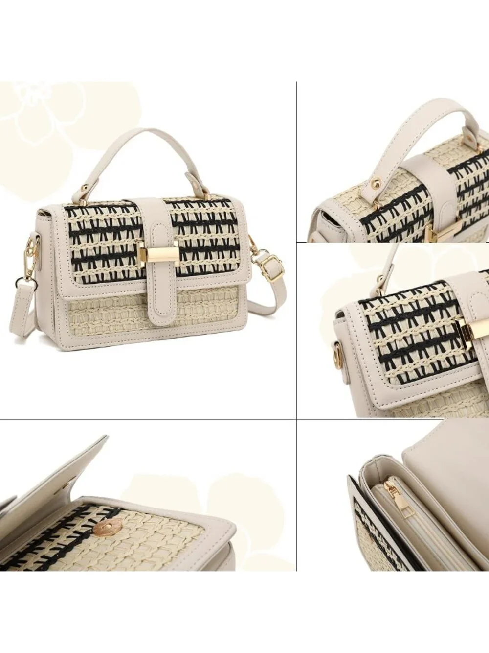 Woven Crossbody Bag for Women | Small Straw Clutch Purse | Summer Boho Beach